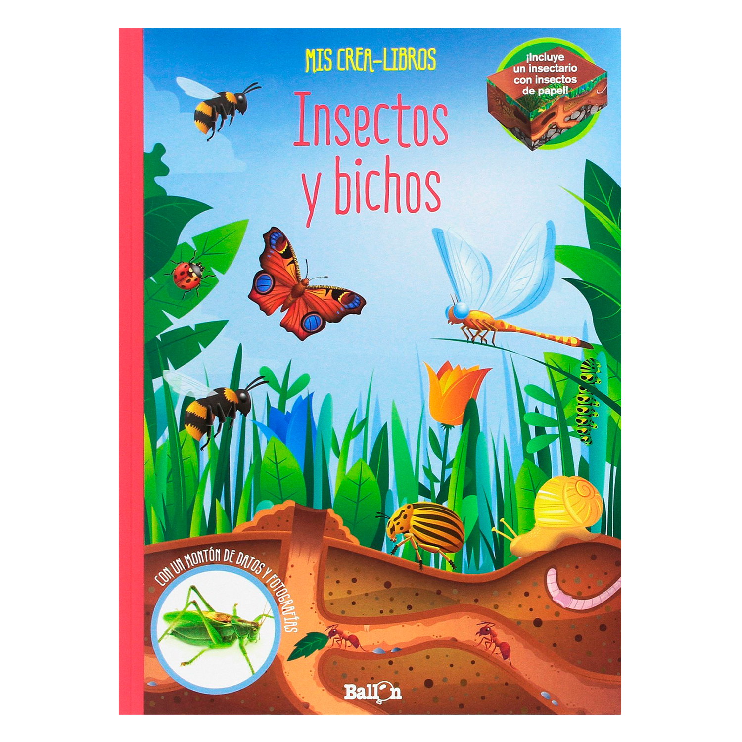 Foto 2 pulgar | Libro Insectos y Bichos Ballon Rústica Multicolor