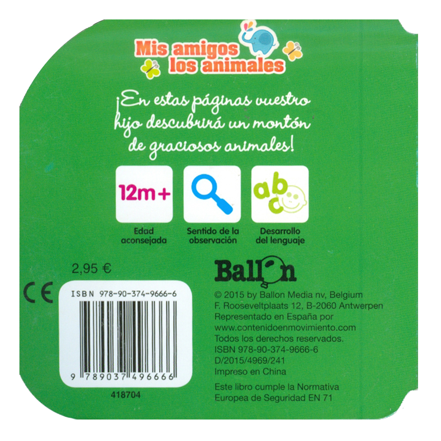 Foto 3 pulgar | Libro Animales Salvajes Ballon Pasta Dura Multicolor