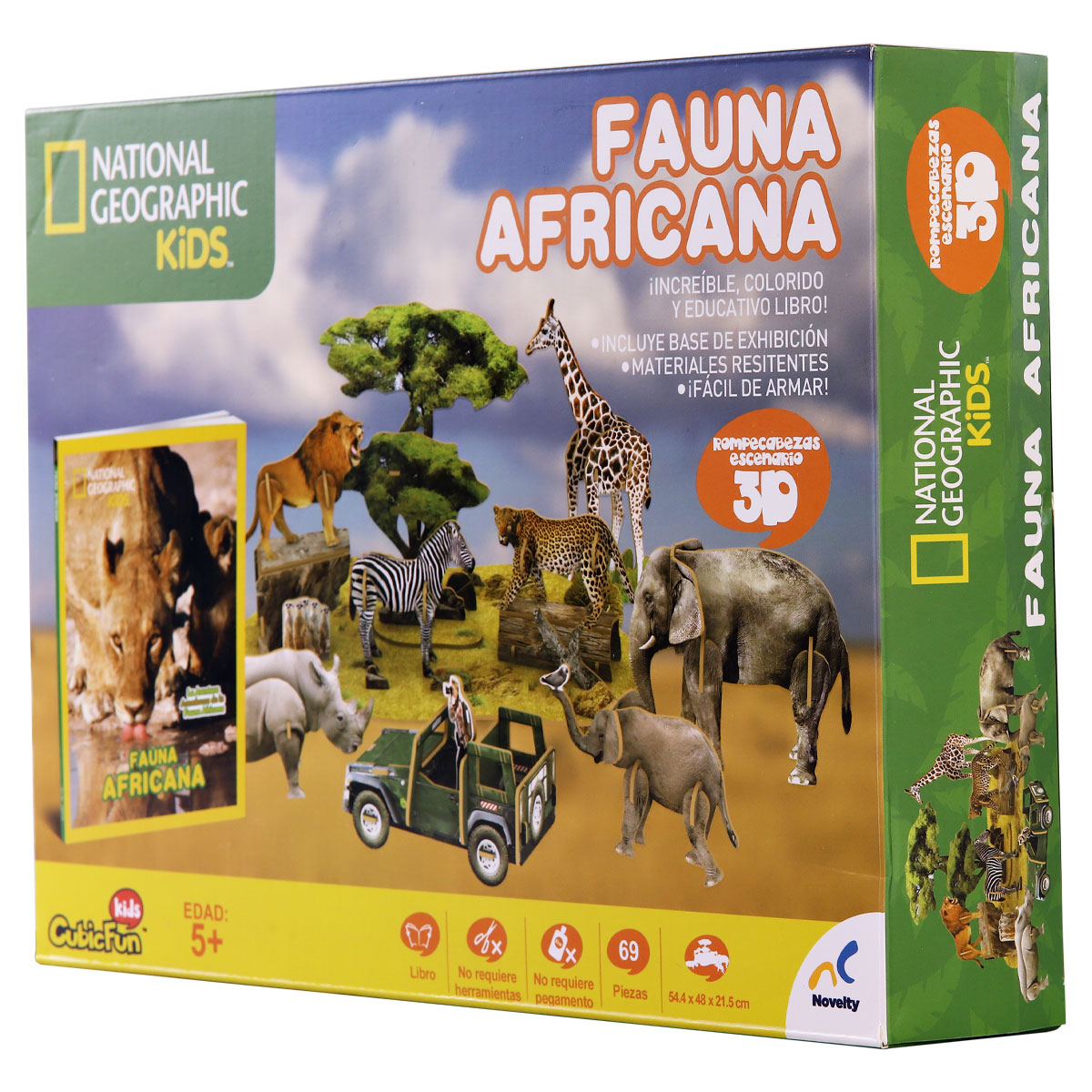 Foto 2 pulgar | Libro de Actividades con Rompecabezas 3d Natgeo Kids Fauna Africana