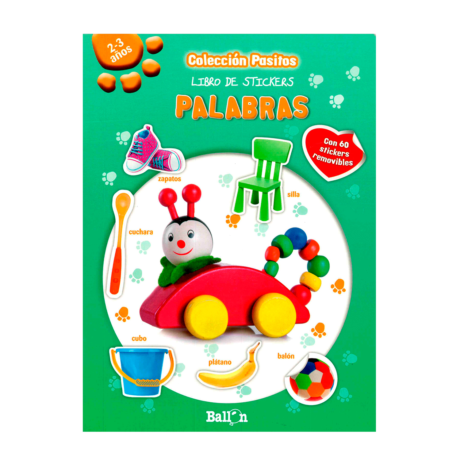 Libro de Stickers Ballon Rústica color Verde de Palabras