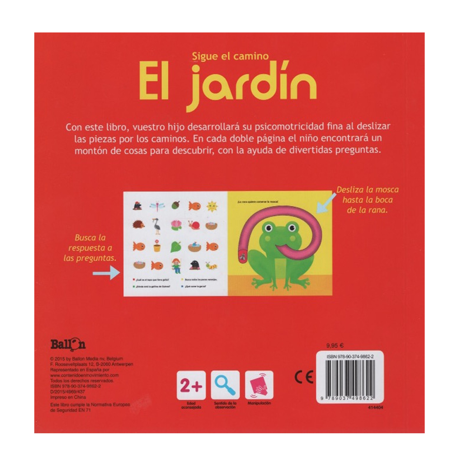 Foto 2 | Libro El Jardín Sigue El Camino Ballon Pasta Dura color Rojo