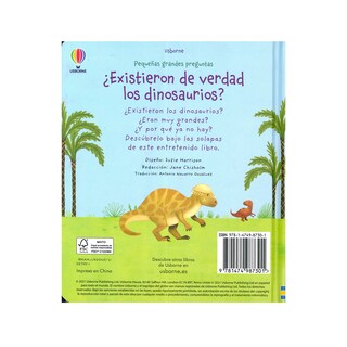 Foto 2 | ¿Existieron de Verdad Los Dinosaurios? Usborne Pasta Dura color Amarillo