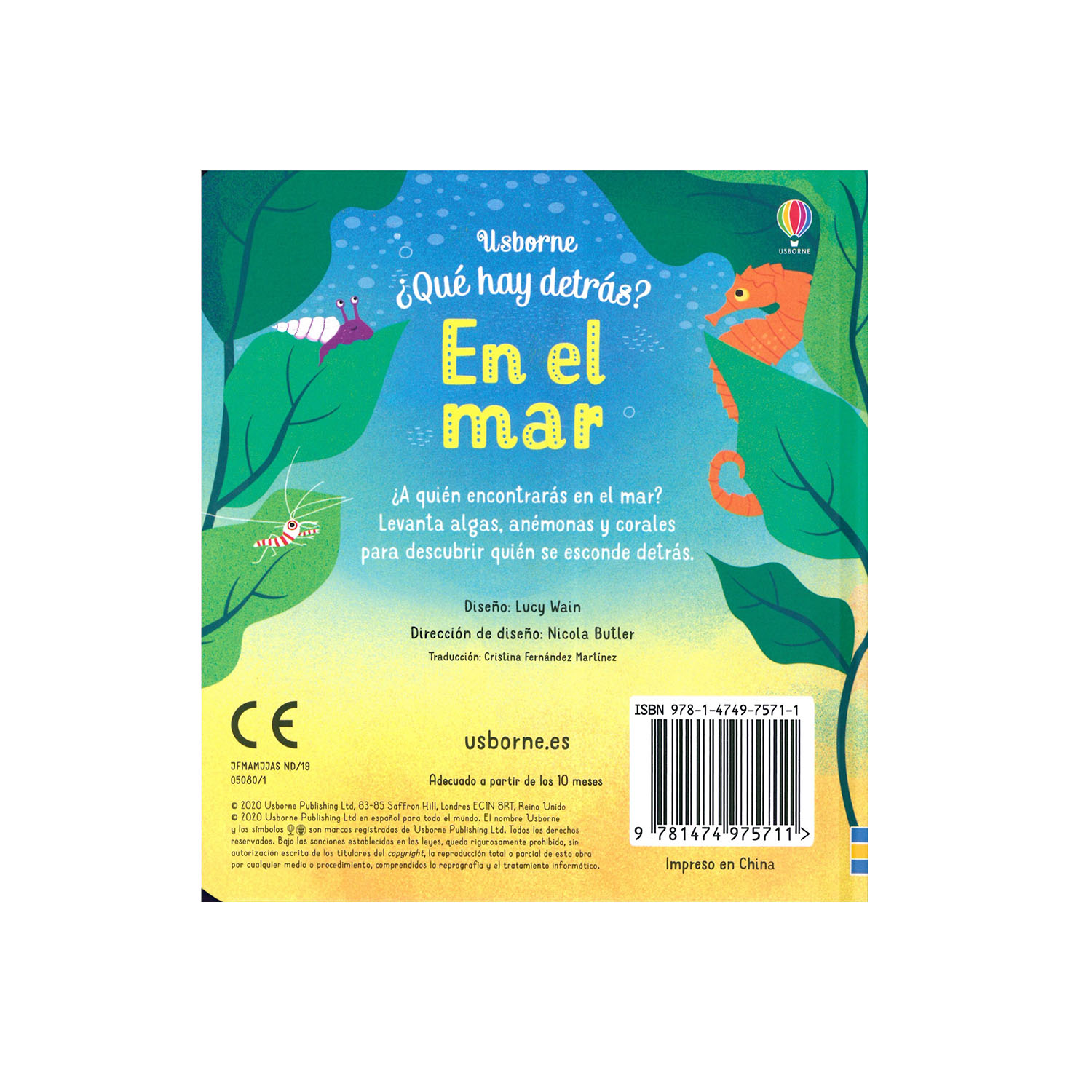 Foto 2 | En el Mar Usborne Pasta Dura color Azul