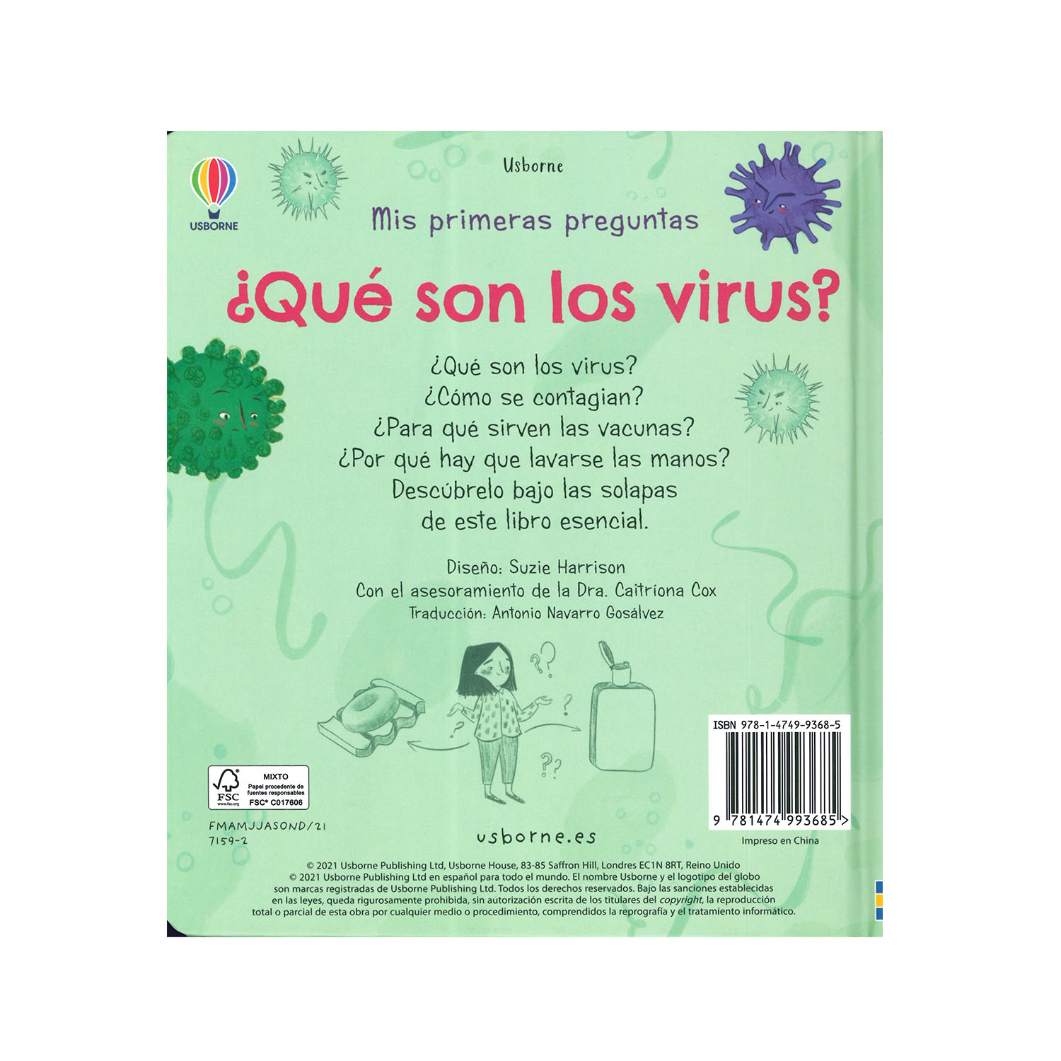 Foto 3 pulgar | ¿Qué Son Los Virus? Usborne Pasta Dura color Verde