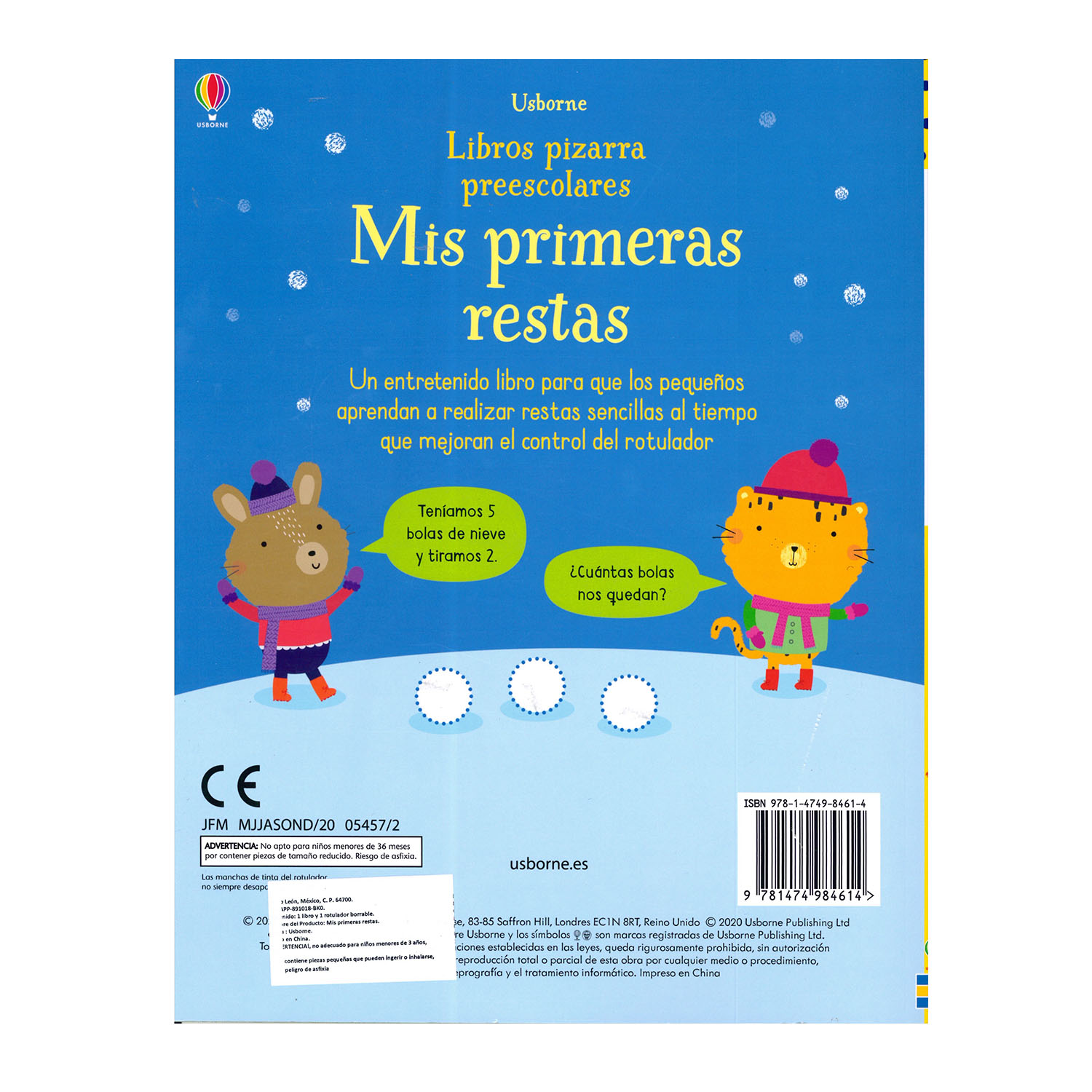 Foto 3 pulgar | Mis Primeras Restas Usborne Rústica color Azul