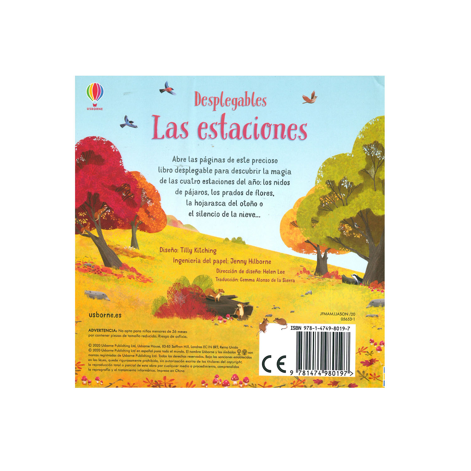 Foto 2 | Las Estaciones Usborne Pasta Dura Multicolor