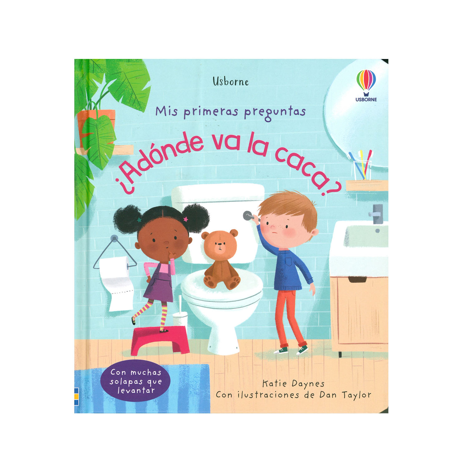 Foto 2 pulgar | ¿a Dónde Va La Caca? Usborne Pasta Dura color Azul