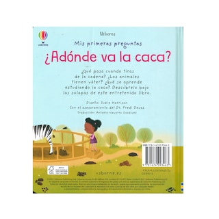 Foto 2 | ¿a Dónde Va La Caca? Usborne Pasta Dura color Azul