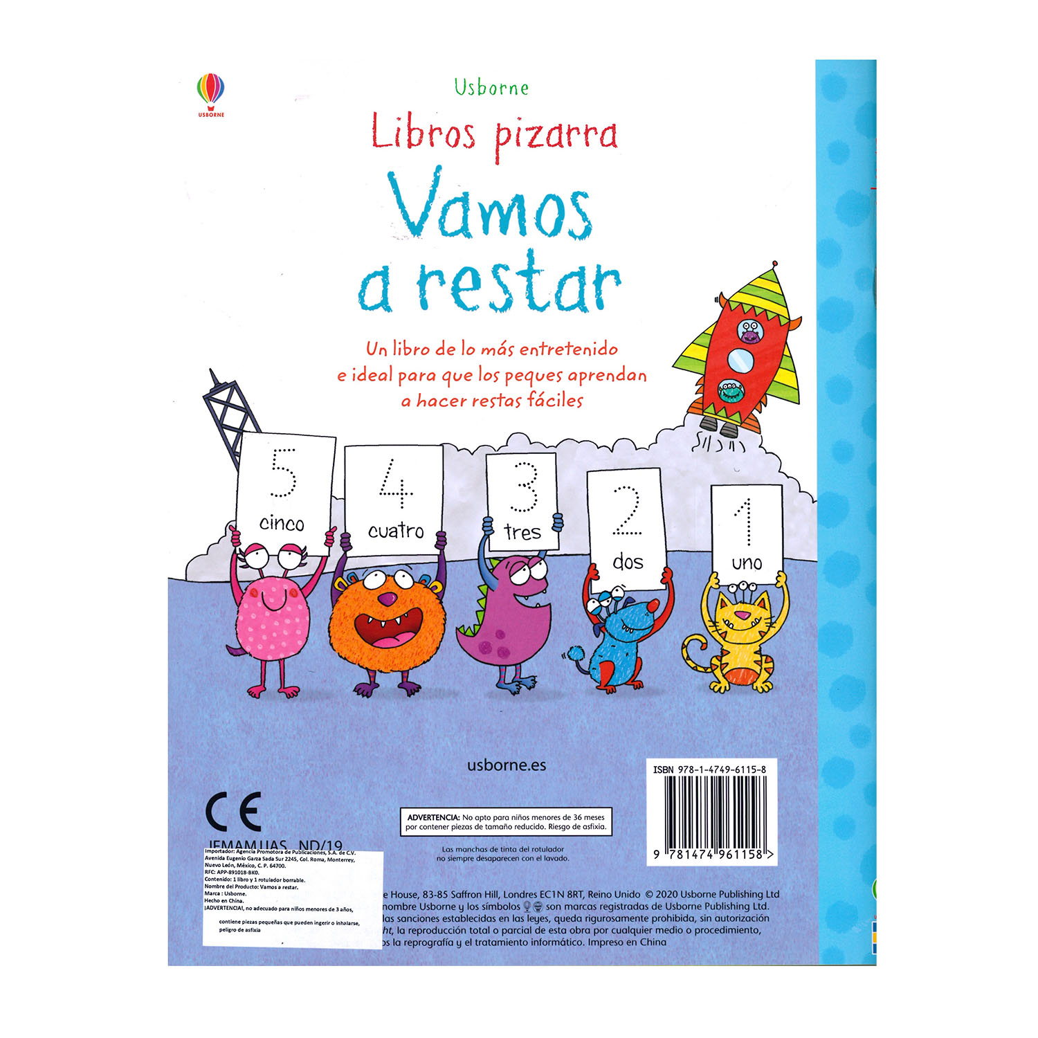 Foto 3 pulgar | Vamos a Restar Usborne Rústica Multicolor