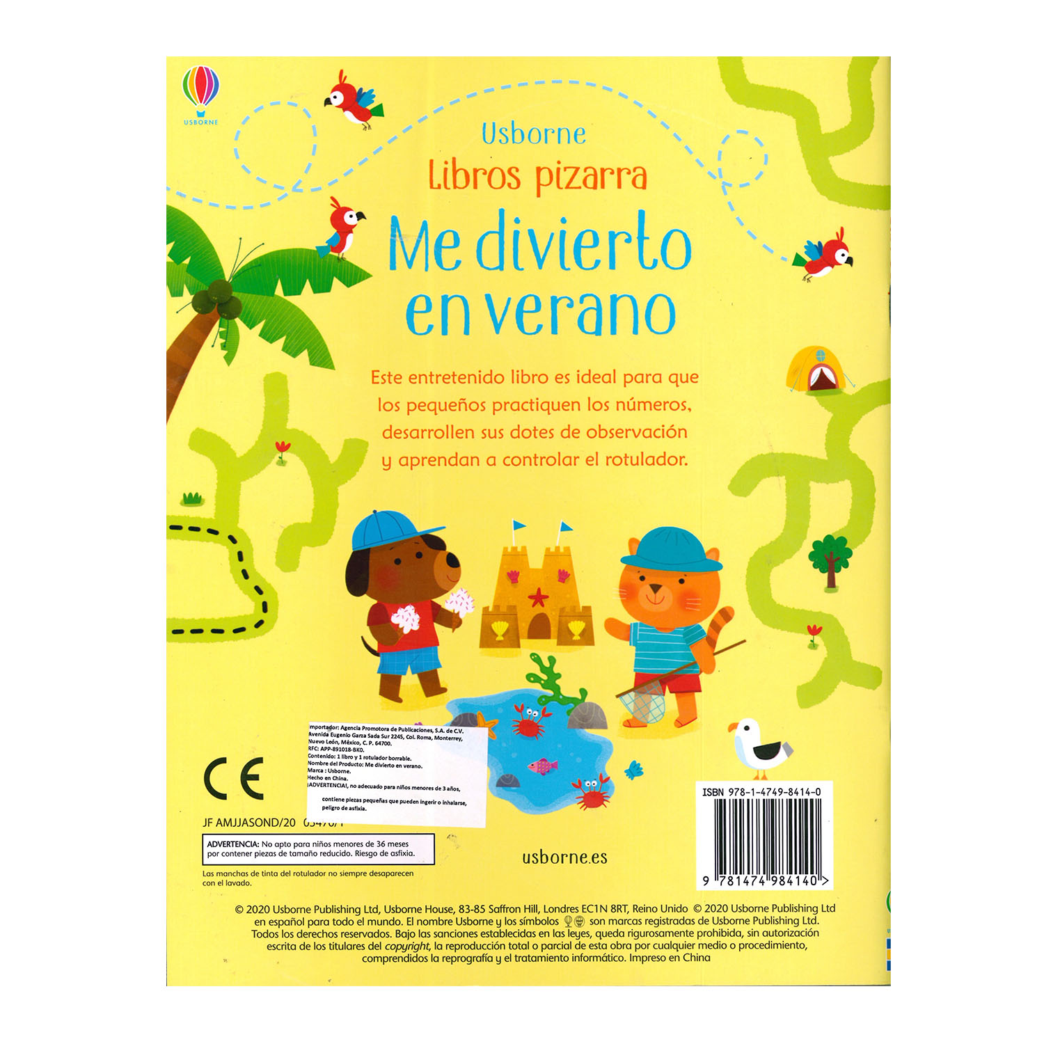 Foto 3 pulgar | Me Divierto en Verano Usborne Rústica color Amarillo