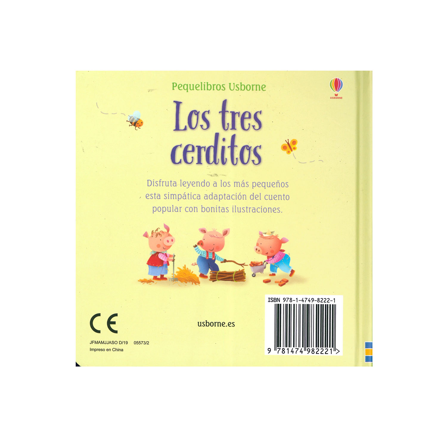 Foto 3 pulgar | Los Tres Cerditos Usborne Pasta Dura color Amarillo