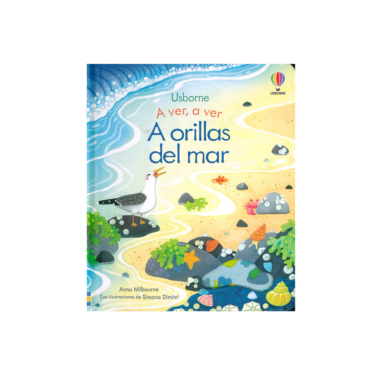 Foto 2 pulgar | A Orillas Del Mar Usborne Pasta Dura Multicolor