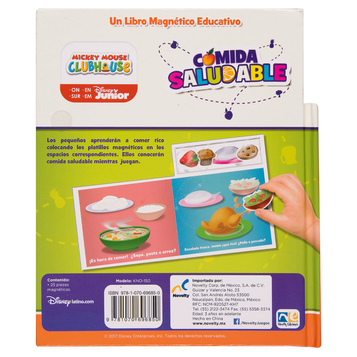 Foto 2 | Mini Libro Magnético Comida Saludable Mickey - Novelty