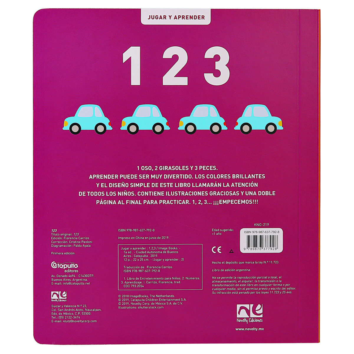 Foto 3 | Libro Preescolar Jugar y Aprender 123 - Novelty