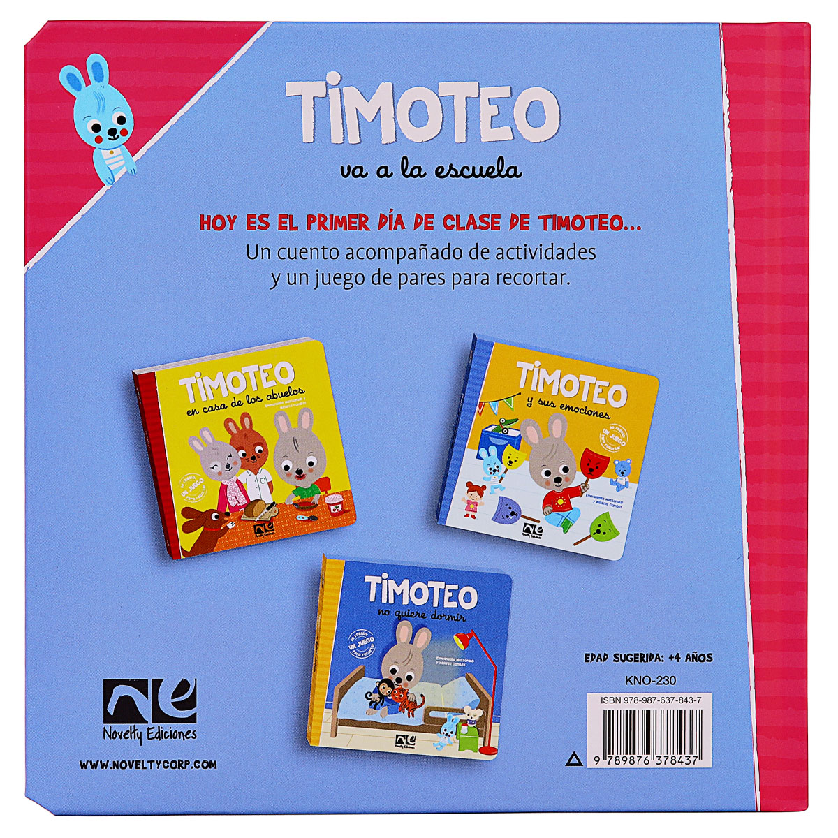 Foto 4 pulgar | Libro Preescolar Timoteo Va a la Escuela - Novelty