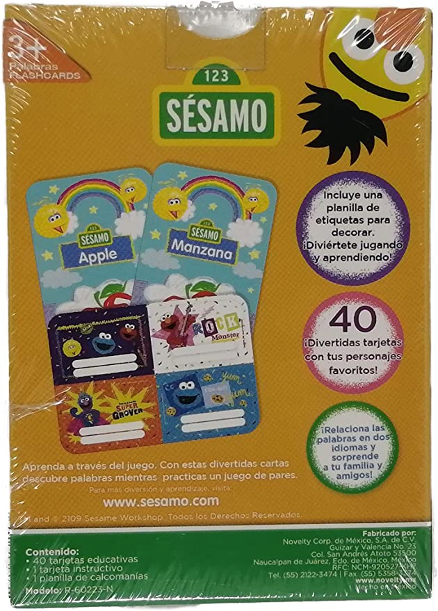 Foto 3 | Flashcards Primeras Palabras Bilingües de Plaza Sésamo - Novelty