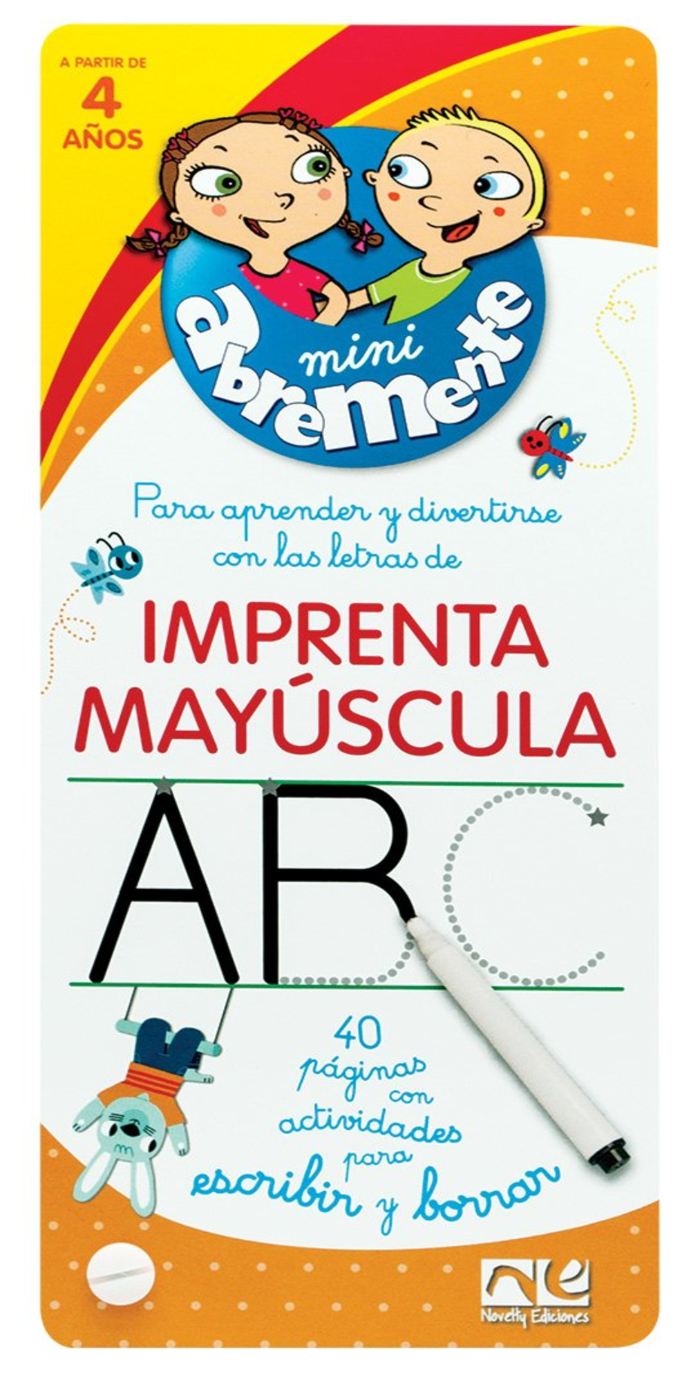 Libro Didáctico Mini Abremente Escribe y Borra Mayúscula - Novelty
