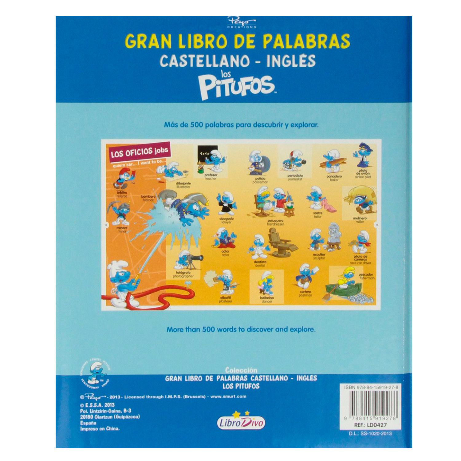 Foto 3 pulgar | Los Pitufos Libro Divo Pasta Dura Rojo