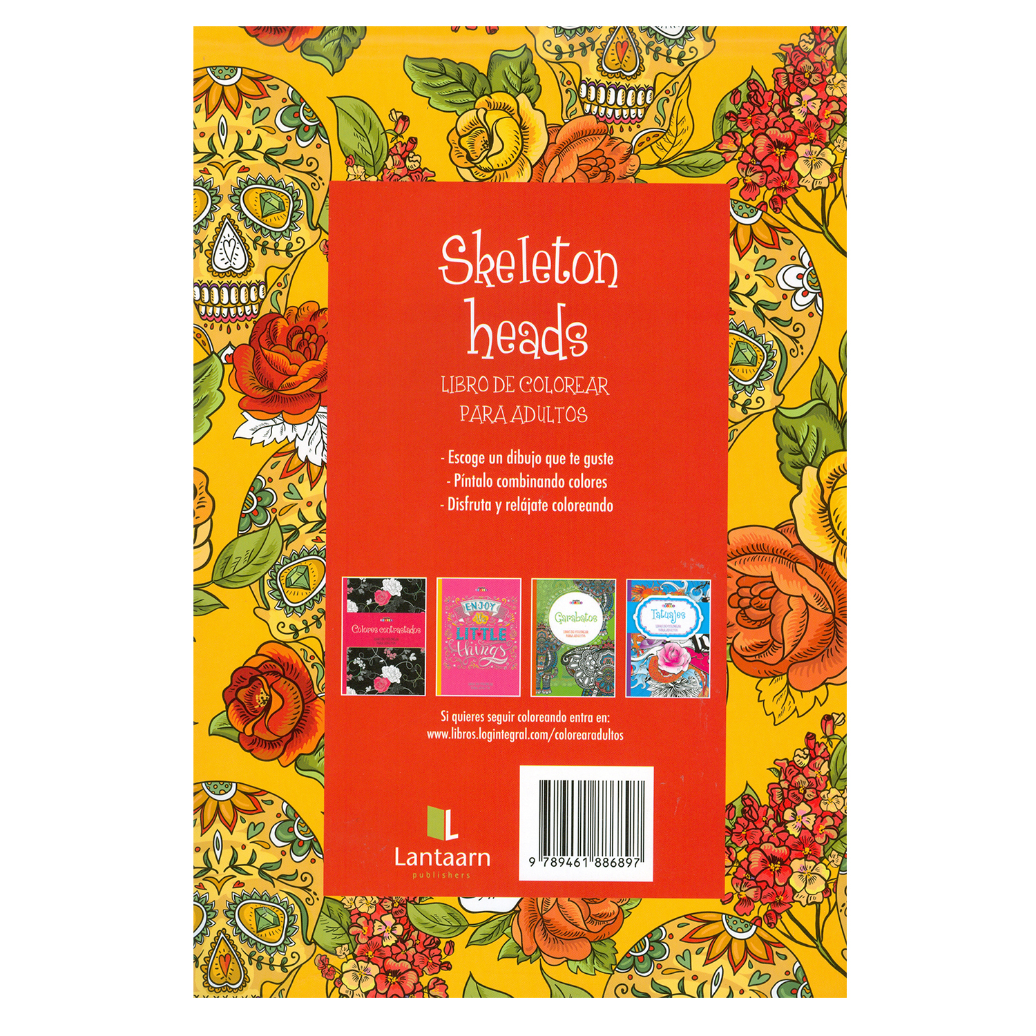 Foto 3 pulgar | Libro Skeleton Heads Lantaarn Rústica