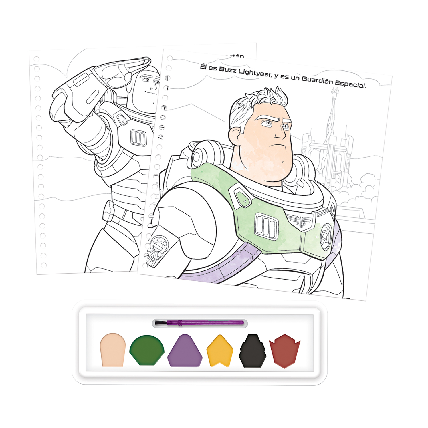 Foto 2 | Libro de Cuentos y Acuarelas Disney Lightyear - Novelty Multicolor