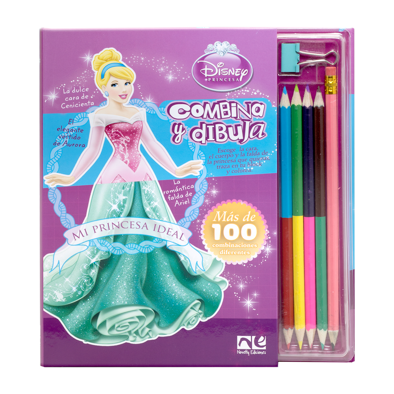 Libro Combina Y Dibuja Princesa - Novelty