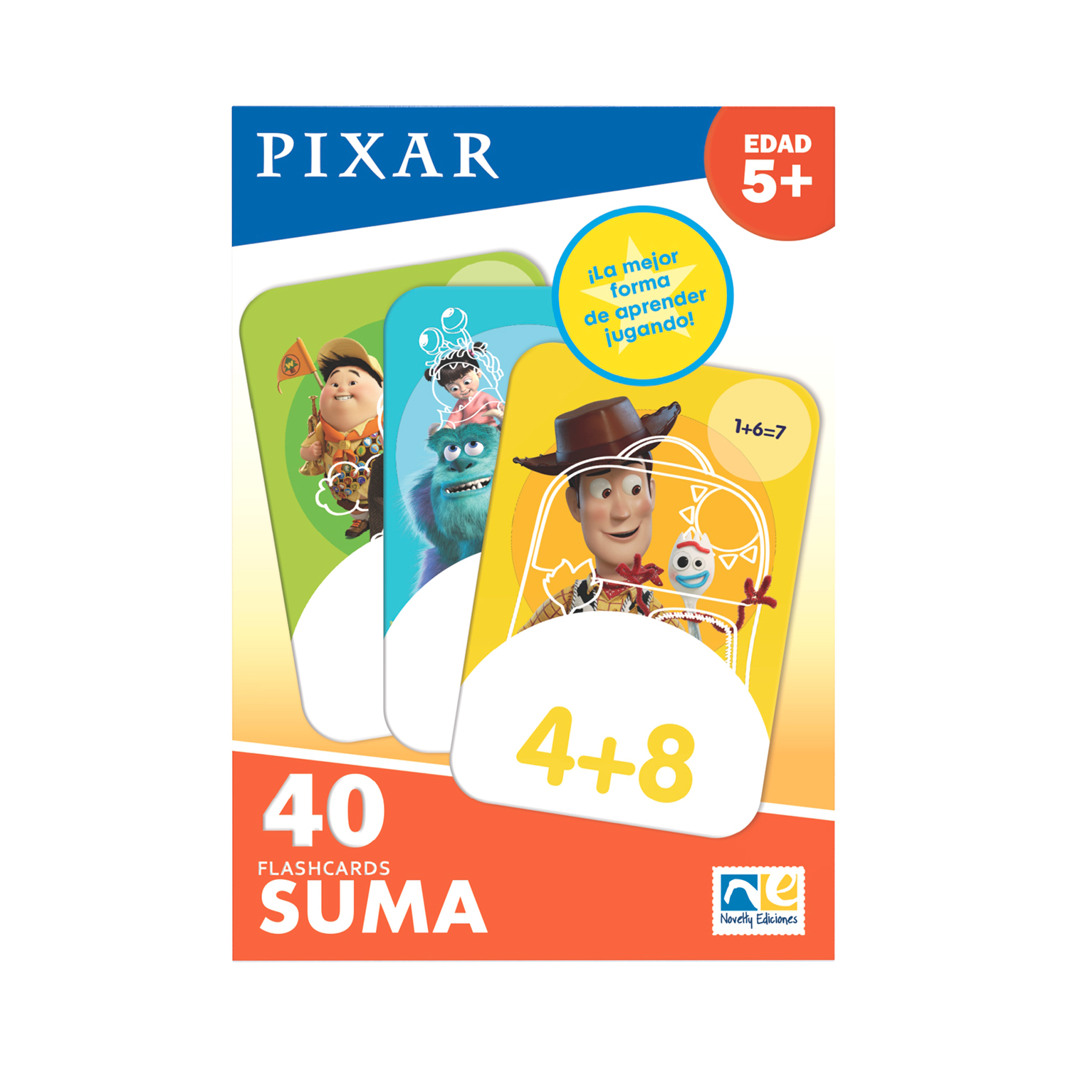 Flash Cards Pixar Sumas - Novelty Multicolor