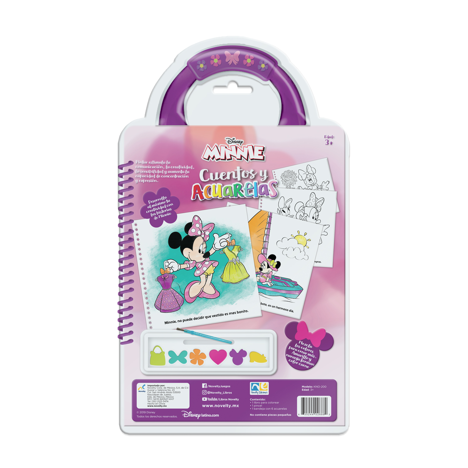 Foto 4 pulgar | Libro de Cuentos y Acuarelas Disney Minnie - Novelty Multicolor