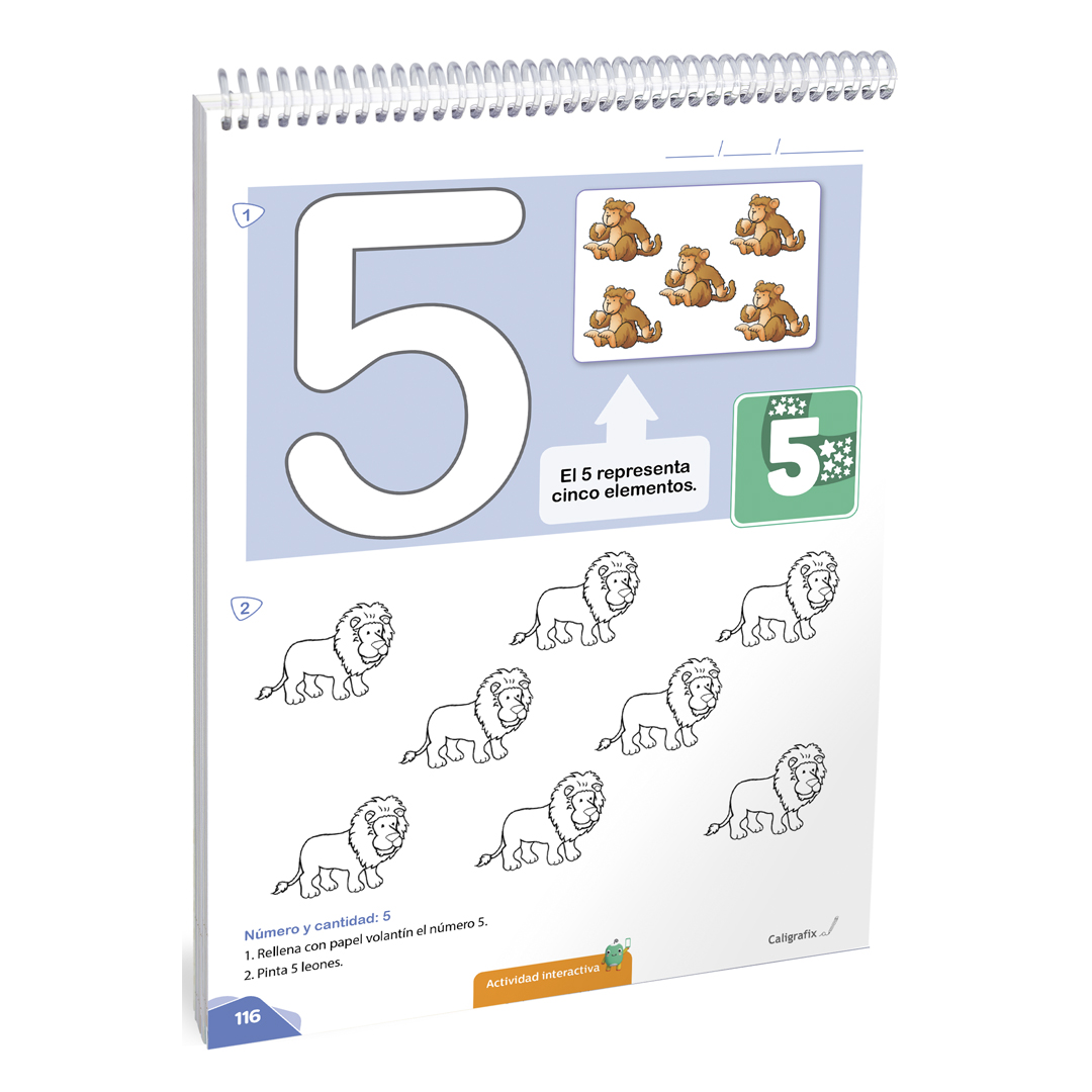 Foto 3 pulgar | Libro De Actividades Caligrafix: Matemáticas Lógica Y Números N 1