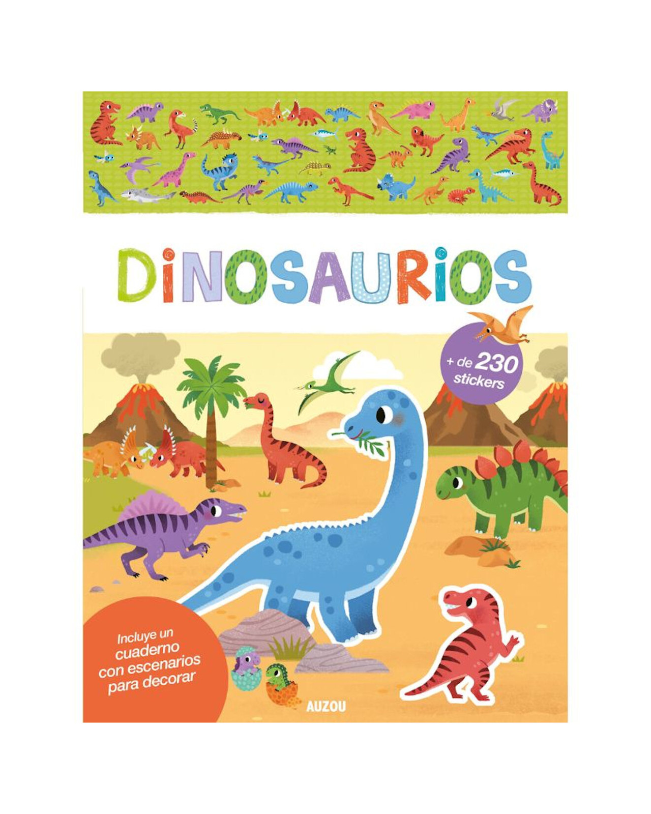 Foto 2 pulgar | Dinosaurios, Libro de Stickers - Yi-Hsuan Wu - Auzou