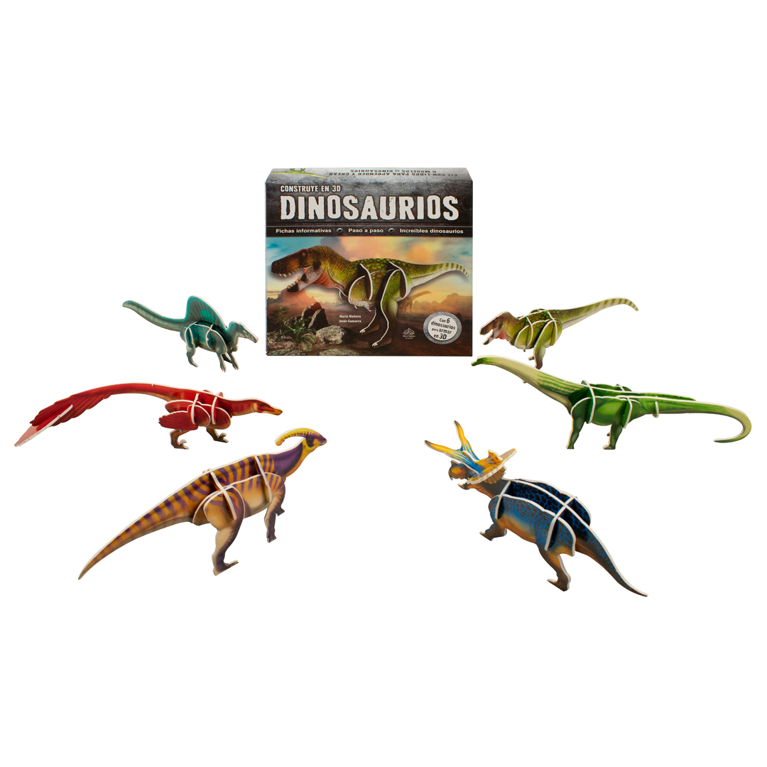 Foto 6 pulgar | Libro Infantil con Actividades: Construye Dinosaurios en 3D