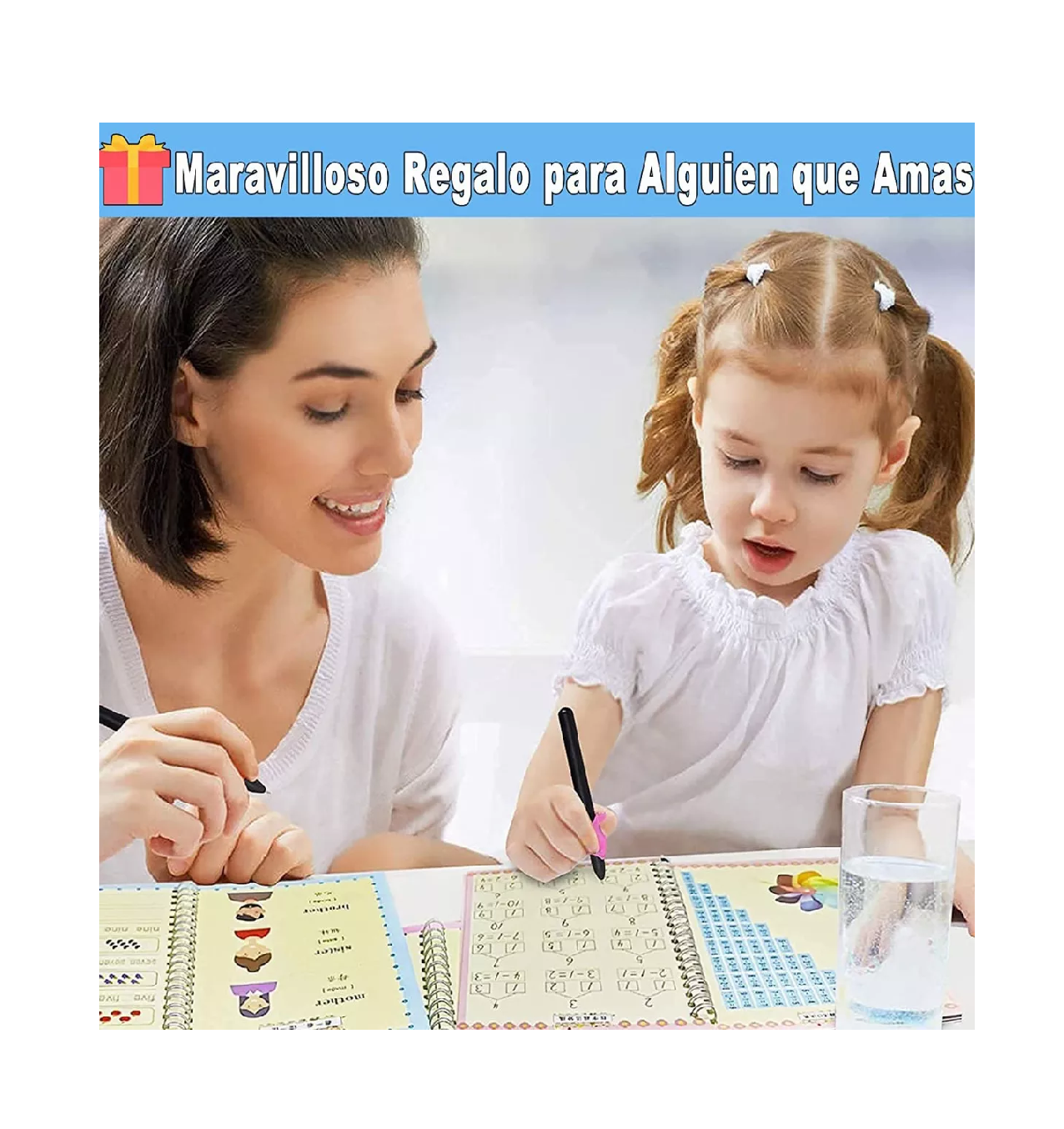 Foto 4 | Cuadernos Magicos de  Caligrafía Reutilizables 4 Piezas