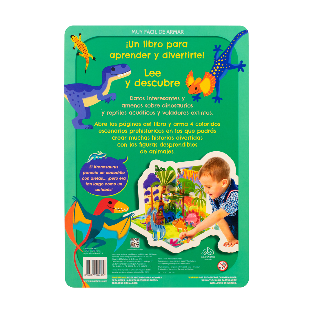 Foto 5 pulgar | Libro Infantil Didáctico Con Escenarios: Dinosaurios