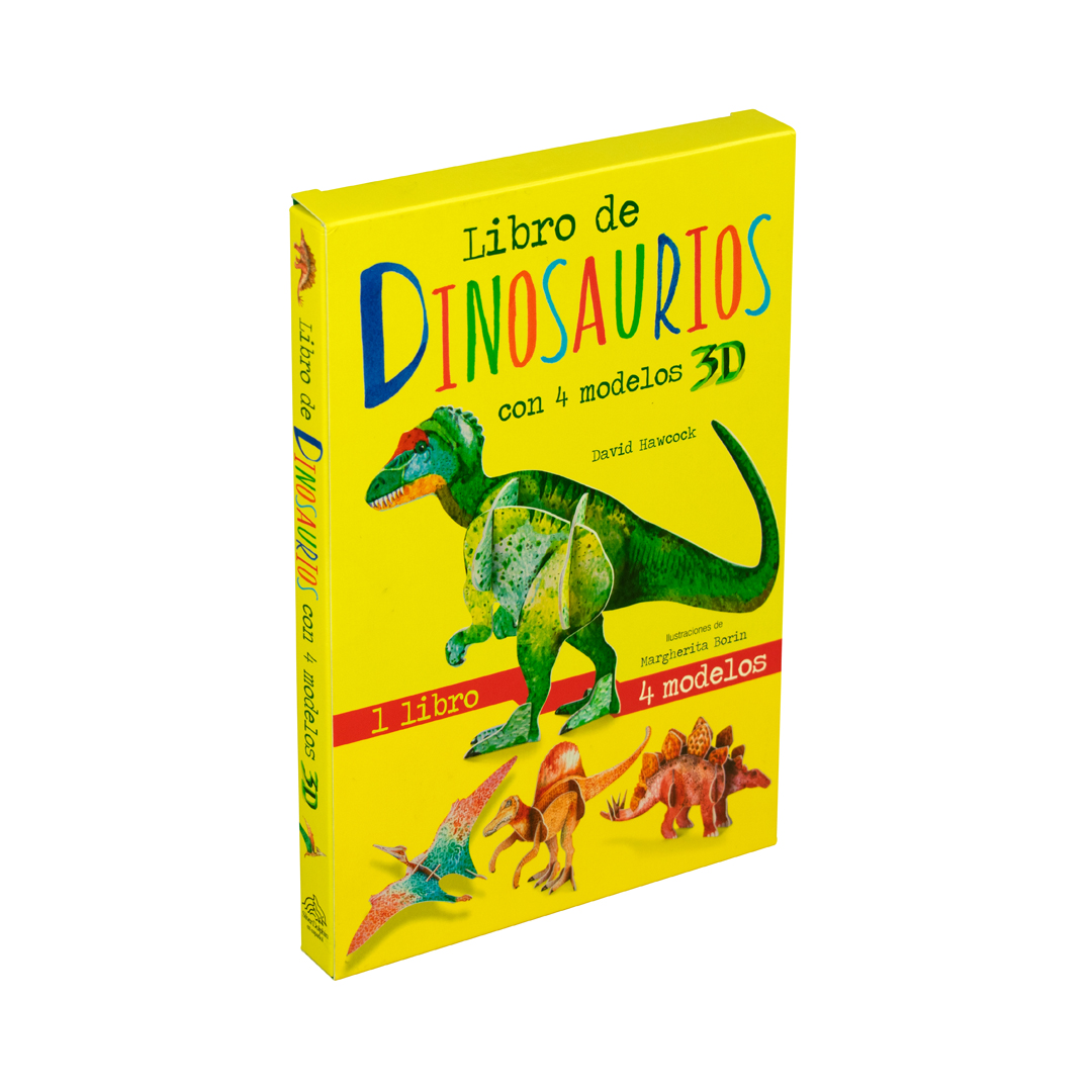 Libro Infantil: 4 Modelos 3d Libro De Dinosaurios