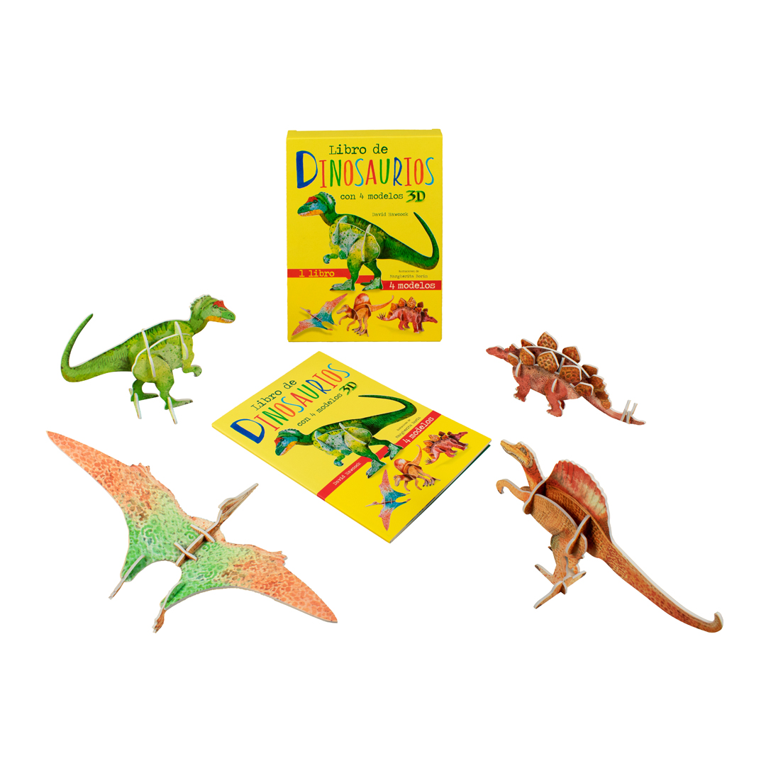 Foto 5 pulgar | Libro Infantil: 4 Modelos 3d Libro De Dinosaurios