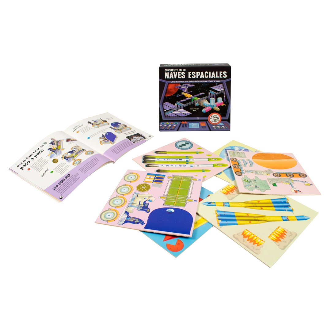 Foto 3 pulgar | Libro Infantil Con Actividades Para Construir Naves Espaciales En 3d