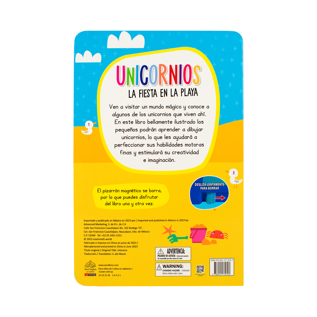 Foto 5 pulgar | Libro Infantil Diviértete Dibujando Unicornios: La Fiesta en la Playa