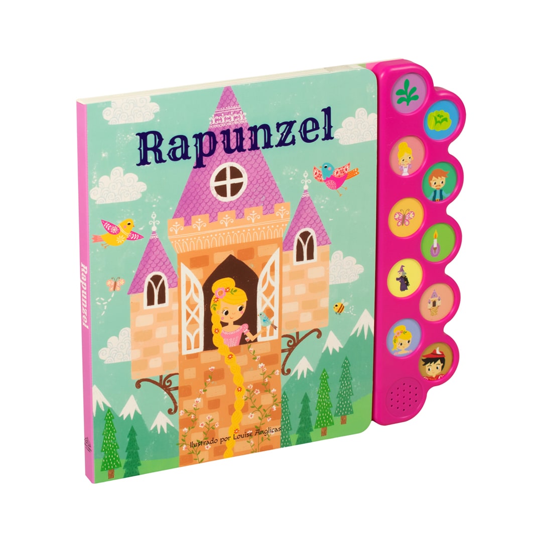 Libro Infantil: Rapunzel Con 10 Botones con Sonido $269