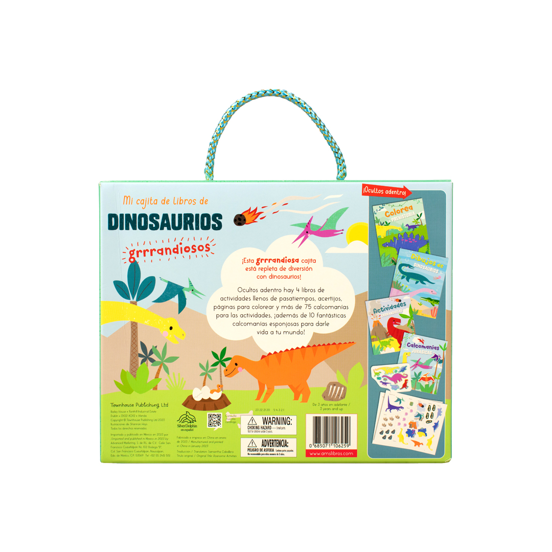 Foto 4 | Libro Infantil con Actividades y Calcomanías: Mi Cajita de Libros de Dinosaurios Grrrandiosos