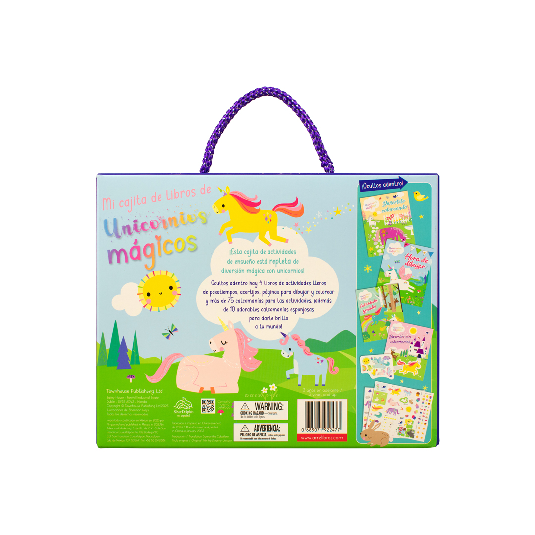 Foto 4 pulgar | Libro Infantil con Actividades y Calcomanías: Mi Cajita de Libros de Unicornios Mágicos