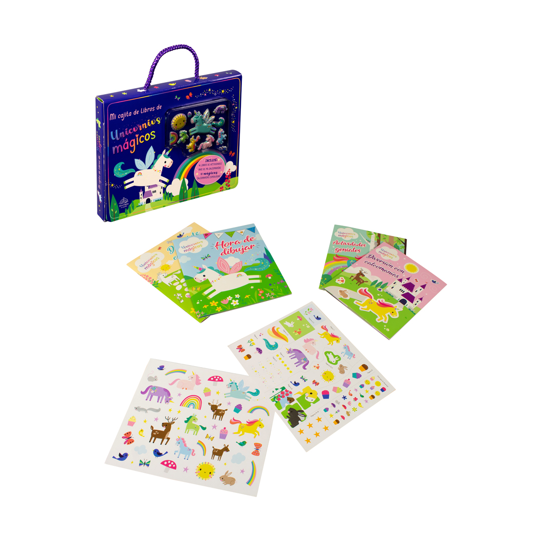 Foto 5 pulgar | Libro Infantil con Actividades y Calcomanías: Mi Cajita de Libros de Unicornios Mágicos