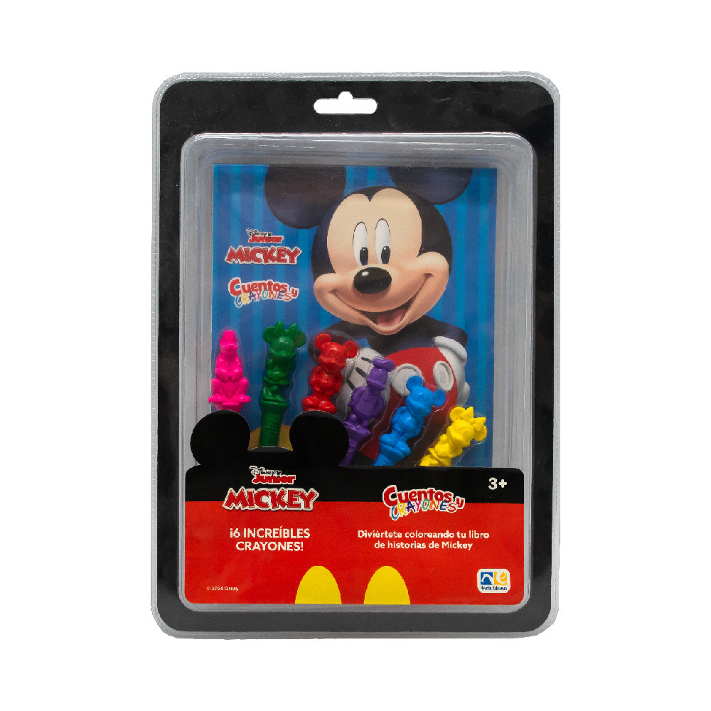 Libro De Cuentos Y Crayones Mickey Novelty