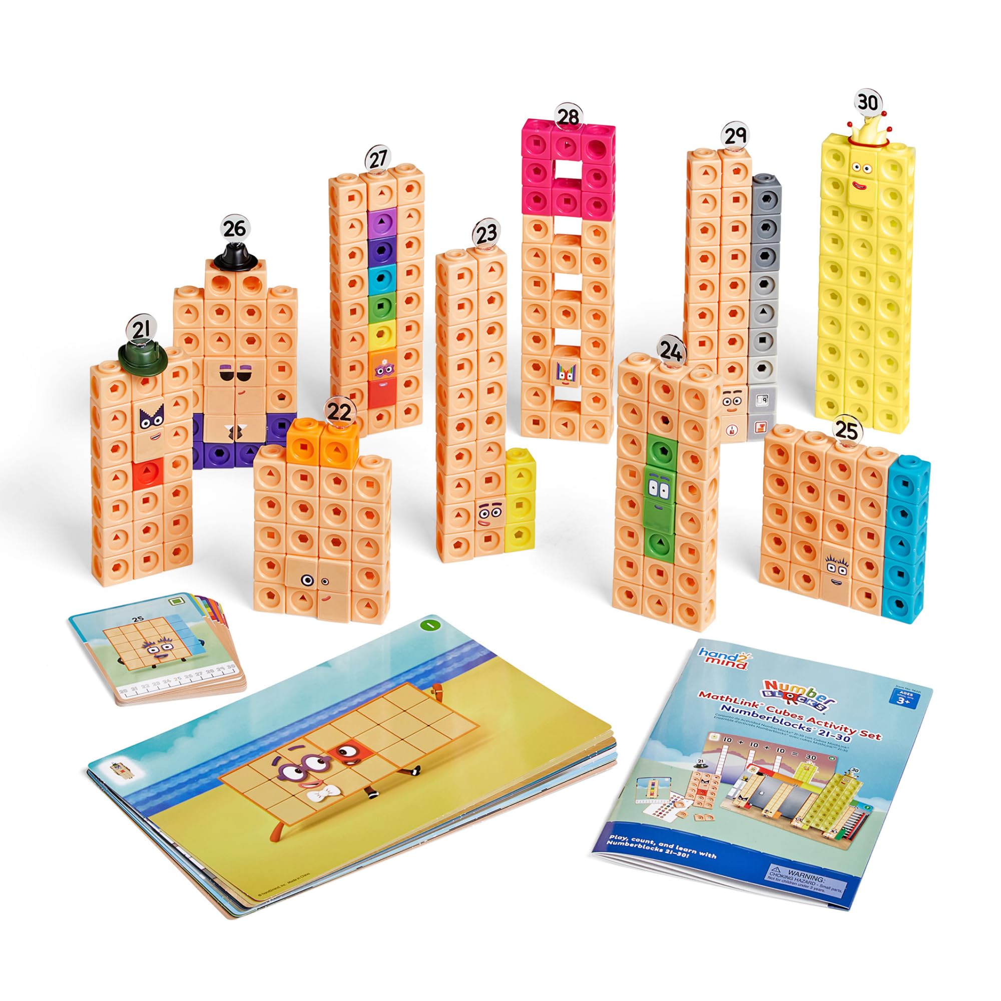 Foto 3 pulgar | Conjunto De Actividades Hand2mind Mathlink Cubes Numberblocks 21-30 - Venta Internacional.