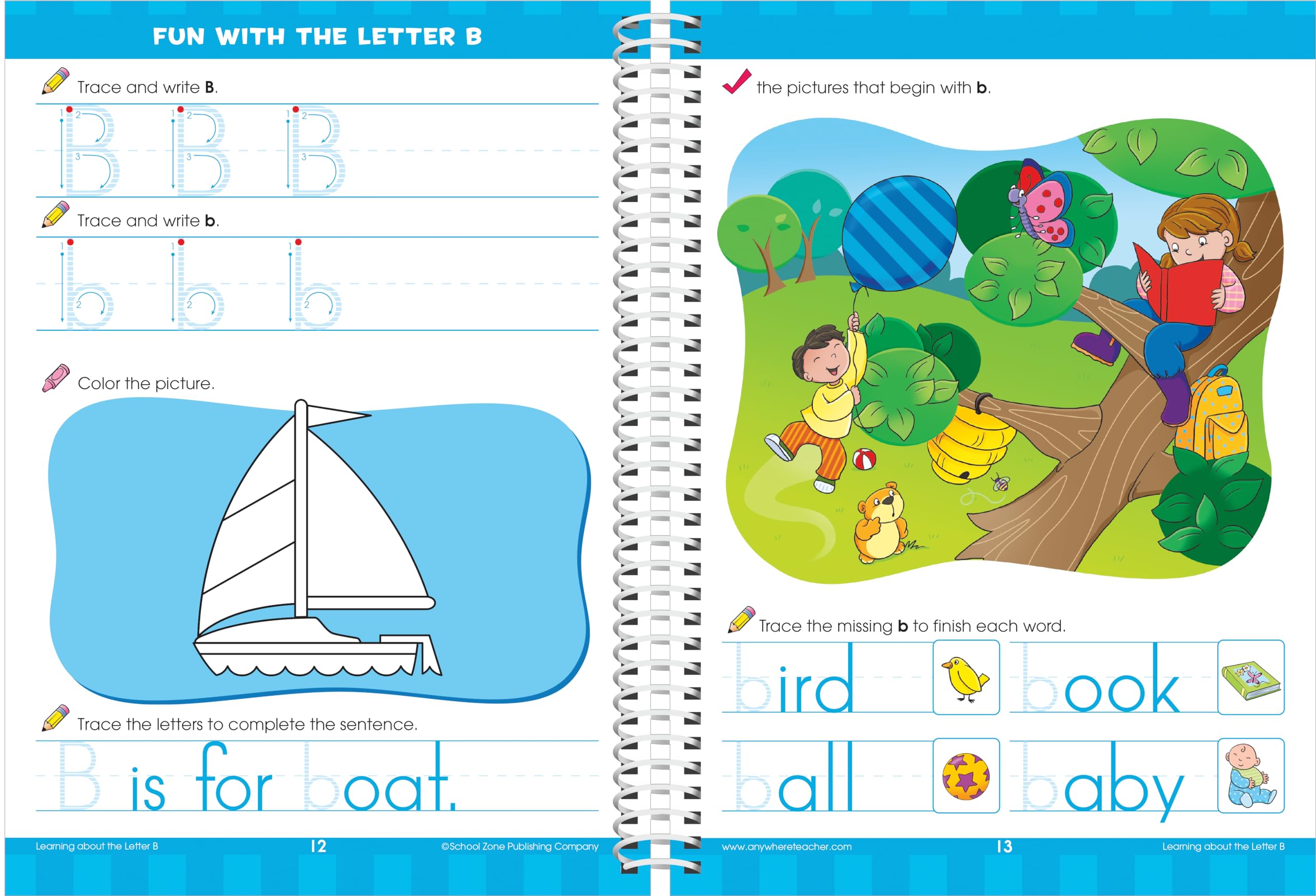 Foto 3 pulgar | Cuaderno De Trabajo School Zone Big Kindergarten, 320 Páginas, En Espiral - Venta Internacional.