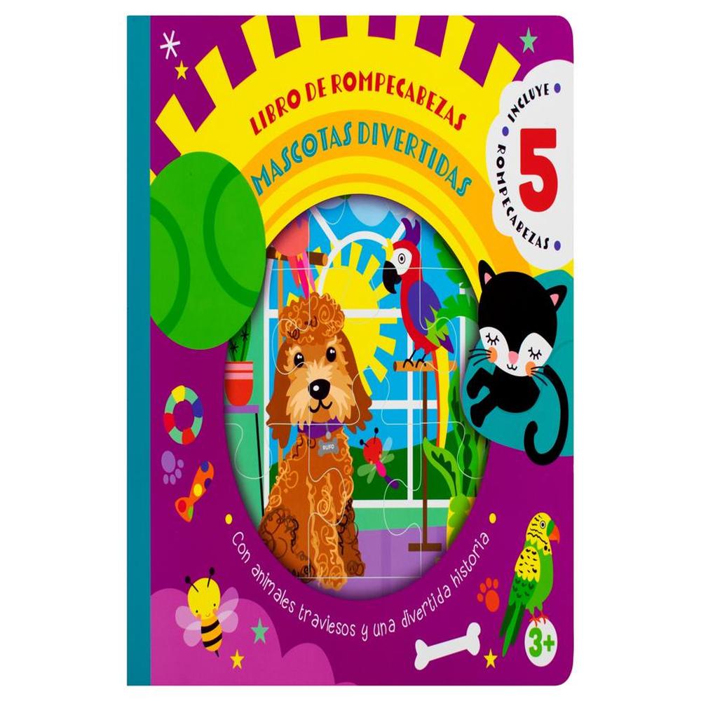 Libro Infantil De Rompecabezas: Mascotas Divertidas