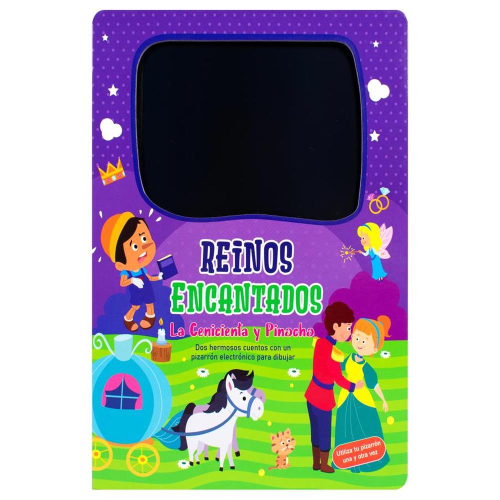 Libro Infantil Con Pizarrón Electrónico: Reinos Encantados: La Cenicienta Y Pinocho $399