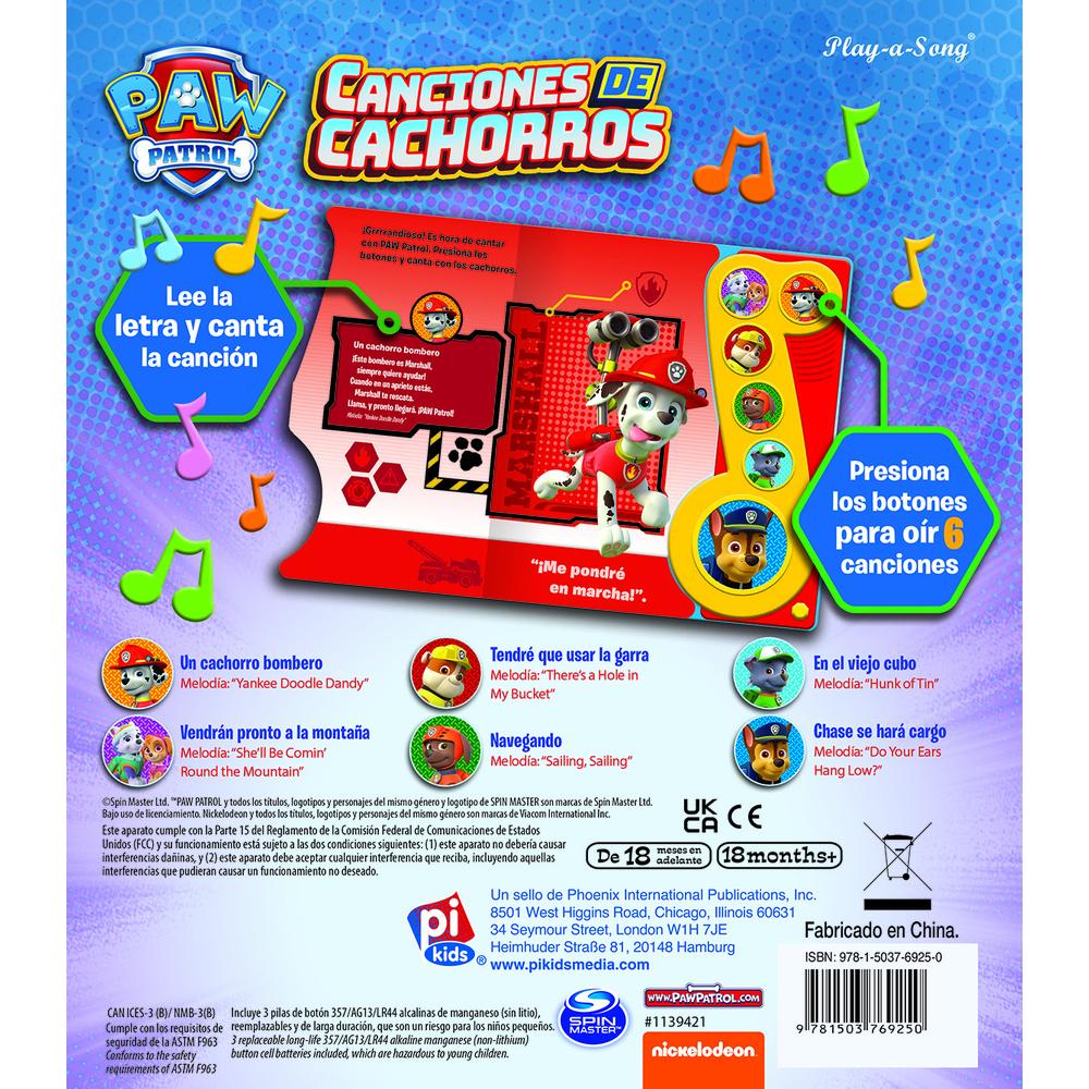 Foto 3 pulgar | Paw Patrol: Canciones De Cachorros
