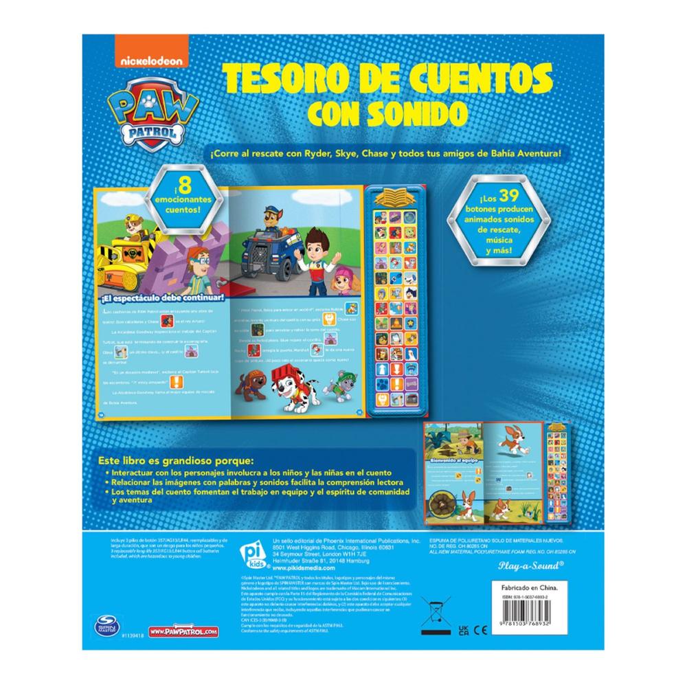 Foto 3 pulgar | Paw Patrol: Tesoro De Cuentos Con Sonido