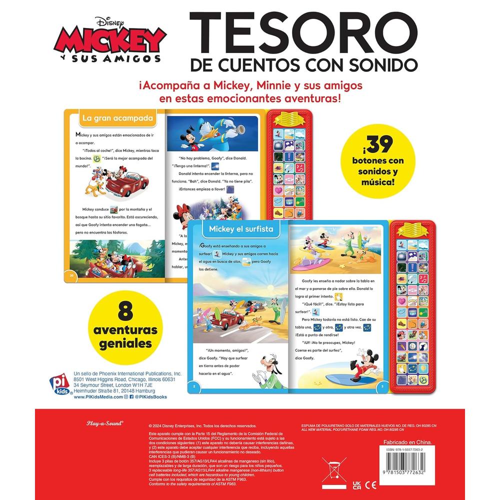 Foto 2 | Mickey Y Sus Amigos: Tesoro De Cuentos Con Sonido