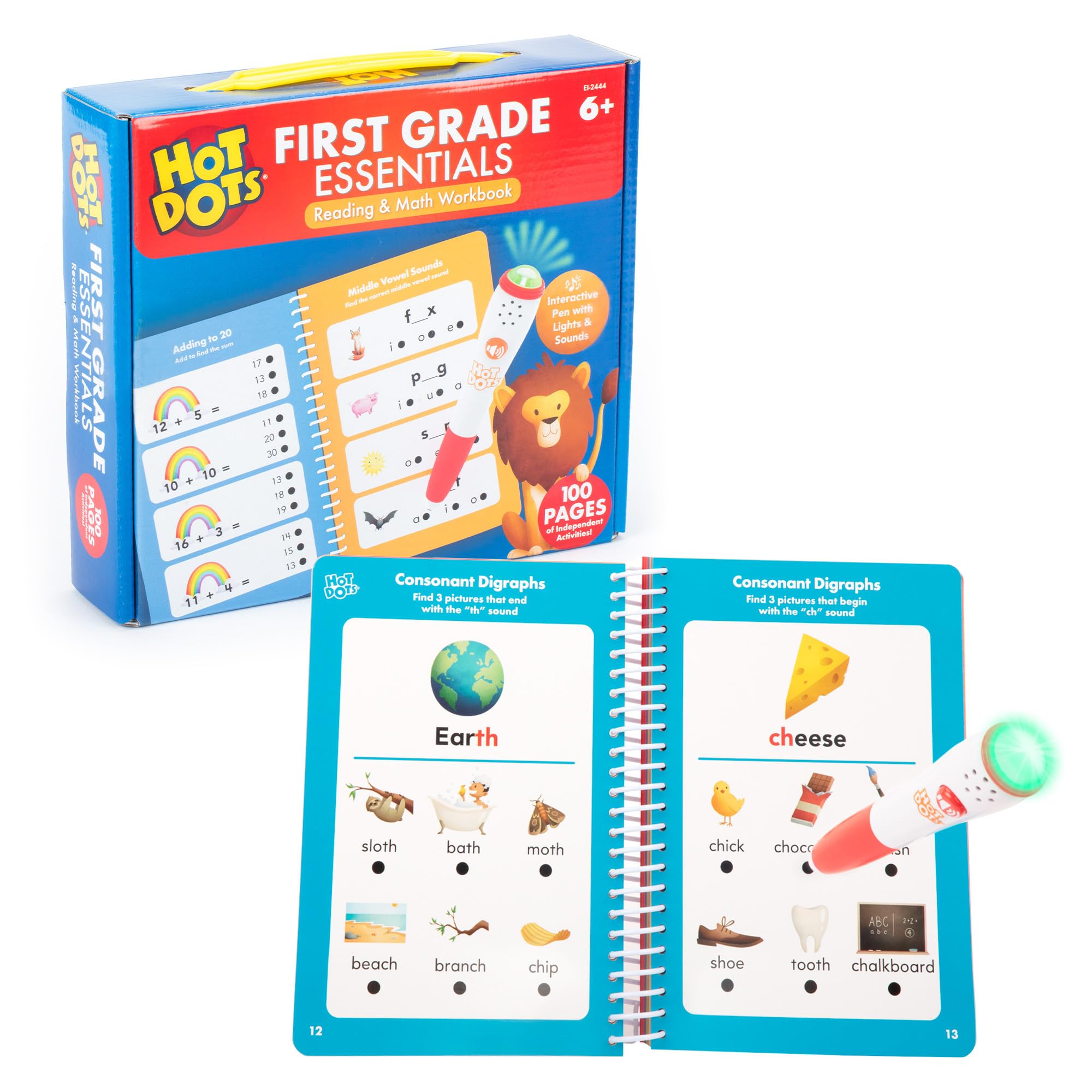 Cuaderno De Ejercicios Educational Insights Hot Dots Matemáticas Y Lectura De Primer Grado - Venta Internacional.