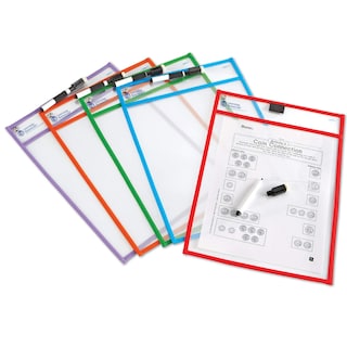 Foto 3 | Bolsillos De Borrado En Seco, Recursos De Aprendizaje, Escritura Y Limpieza, 5 Unidades - Venta Internacional.